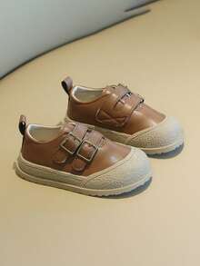 Found A Treasure! Double Hook & Loop, Infant & Children Casual Shoes, Suitable For Boys & Girls, All-Season Versatile Style - Brown - View 3