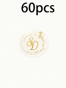 Custom Transparent Name Stickers, Elegant Personalized Gold Labels, Suitable For Gift Boxes, Cups And Party Favors, Customizable Text And Design Decals, Suitable For Wedding Decor, Birthday, Anniversary, Bridal Shower And Christmas Gifts, Small Business Packaging - Style a - View 14