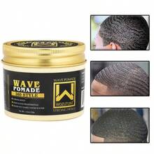 4.2oz Wave Hair Wax, Strong Hold 360 Wave Layering Styling Gel, Contains Shea Butter, Sports Wave Control Hair Wax, Deep Wave Styling Clay, 360 Wave Training Hair Cream, Smooth Frizz - Wax - View 8