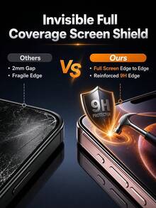 4pcs High Definition Full Coverage Tempered Glass Screen Protector, Compatible With IPhone 17/16/16e/16Pro/15/15Pro/14/Promax/11/X/Xs/7/8Plus Series, 9H Hardness, Anti-Scratch Protection, Screen Protector, Mobile Phone Screen Protector - 4pcs - View 3