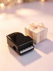 1pc Piano Pencil Sharpener Music Mini Stationery Creative Gift For Elementary Students Kids Pencil Sharpener Small Prize Back To School Learning Supplies - Multicolor - View 3