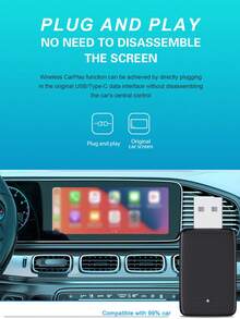 XUDA 2合1 Mini CarPlay 無線轉接器 & Android Auto 無線轉接器，無線 CarPlay 接收器，適用有線 CarPlay 與 Android Auto 車載系統，USB/USB-C 接口無線 CarPlay 轉接器 - B - 查看 5