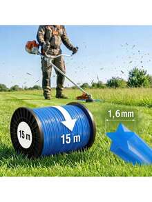 Star Trimmer Line 1.6 Mm * 15 M For Grass Trimmers And Brush Cutters, Five Point Nylon Cutting Line With Durable Wear Resistant Flexible Construction, High Performance Replacement Spool For Grass And Garden Maintenance - A - View 6