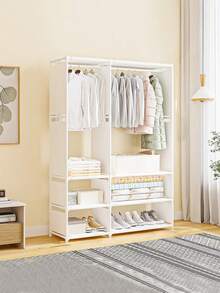 1pc Triangle Coat Rack Stand Floor Mounted Clothes Hanger Rack For Living Room Bedroom Home Organization Display Stand Wooden Metal Frame Clothes Storage Organizer For Entryway Hallway Office Space Corner Garment Holder - Multicolor - View 11