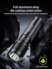 Philips SFL2247 Type-C Rechargeable Flashlight 3W Stepless Dimming Aluminum Alloy 4 Lighting Modes Dual-Color Battery Indicator - Flashlight - View 8