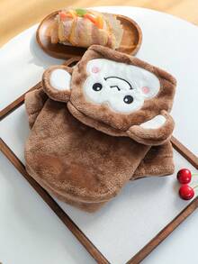 PETCIRCLE 1PC Pet Clothes Small Dog Puppy Cat Cute Soft Warm Windproof Plush Short Transformation Outfit - Obedient Monkey - Brown - View 4