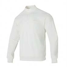 Adidas Men's Waffle Knit Half-Zip Pullover Sweatshirt - White - View 3