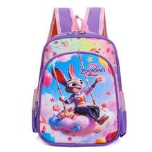 Disney Back To School Animal City Cartoon Print Backpack, Lightweight Large Capacity Casual Daily Use Bag, Multi-Pocket Padded Shoulder Strap Shoulder Bag, Suitable For Campus Travel Outdoor Use Storage Bag, Suitable For Daily Commute Use, Party Gift, Love From Mom - Multicolor - View 5