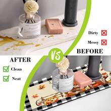 1pc Thanksgiving Gnome Pattern, Non-Slip Faucet Drain Mat, Suitable For Kitchen, Bathroom Sink, Countertop, Drain Mat, Diatomaceous Earth Basin, Cuttable Quick-Dry Mat - Multicolor - View 8