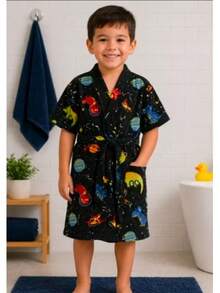 Bathrobe - Space Dinosaur - View 8