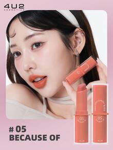 Lipstik Bubuk Thailand 4U2 YOU'RE MINE Pigmentasi Tinggi Tekstur Halus Hasil Akhir Matte Lembut Ringan Tahan Lama Lip Gloss untuk Riasan Harian Gaya Y2K 3,5g - 05 KARENA - View 3