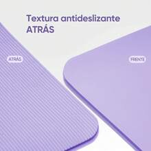 Tapete Portátil Yoga Pilates Ejercicio 10 Mm Antideslizante - Morado - Ver 2
