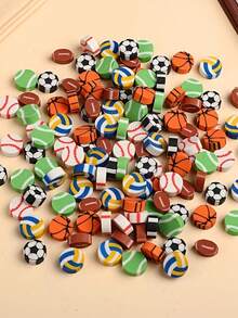 80 PCS Mini Ball Erasers, Football And Baseball Erasers, Back To School, First Day Of School - Multicolor - View 7