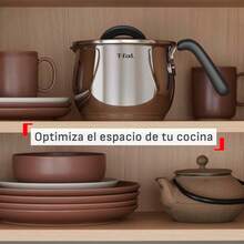 T-fal Lechero con tapa 16cm Opti-Space acero inoxidable apta para inducción mango antideslizante G7371795 - Ver 4