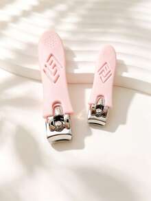 Set Gunting Kuku Anti Selip Timbul Warna Pink 2 Buah, Alat Perawatan Kuku Tangan dan Kaki Sehari-hari, Gunting Kuku Tajam Melengkung dengan Pegangan Bertekstur Anti Selip, Memotong Kuku Jari Tangan dan Kaki, Penggunaan di Rumah, Portabel untuk Perjalanan, Nilai Terbaik, Perlengkapan Perawatan Pribadi, Hadiah Kecil untuk Liburan - Baby Pink - View 5