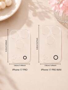 1pc Yellow Brown Leopard Print Camera Lens Protector Film, Compatible With IPhone 17Pro/17 Pro Max; Made Of Tempered Glass, Full Coverage Design, High Definition & Transparent, Scratch-Resistant & Anti-Fingerprint, Compatible With Phone Cases, Easy To Install. - Clear - View 9