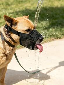 2/1pc Dog Muzzle, Soft Mesh Material, Suitable For Small, Medium And Large Dogs Such As Chihuahua, Poodle, Husky, Labrador, Etc., Breathable, Prevents Biting, Chewing And Grooming, Does Not Affect Panting And Drinking - Pink - View 9