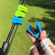1/2/10pcs Quick-Attach Fishing Rod Clip - Tool-Free 1-Hand Holder For 2 Pieces Freshwater Rods, Secure Grip Tackle Organizer - Multicolor - View 1