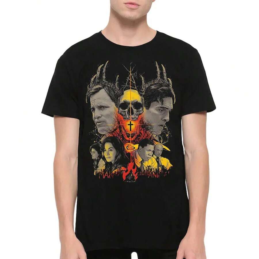 Camiseta True Detective Art, Tallas para Hombre y Mujer (TRD-29813) - Negro - Ver 1