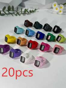 Silicone Soft Finger Ring Electronic Counter Ring With High-Definition Digital Display, Press-Type Tally Counter, Silent No Noise Portable Small Counter - Multicolor - View 16