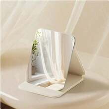 Small Foldable Makeup Mirror, Minimalist Portable PU Leather Ultra-Thin Lightweight Handheld Makeup Mirror, Compact Desktop Vanity Mirror, Travel & Daily Use, Pocket Mini Makeup Mirror, Women & Girls Daily Makeup Accessory - A - View 17