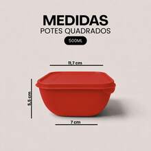 Kitchen Supplies Set Kit ECONOMIC LINE - 5 Supplies + 4 Square Jars 500 ML TPW Line - TPW Red - View 5