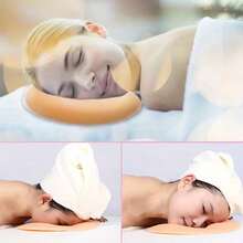 1pc Soft Silicone Facial Massage Relaxation Pillow, SPA Beauty Salon Light Beige Care Soft Face Mask Facial Relaxation - Multicolor - View 5