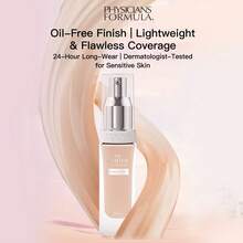 Physicians Formula 24h Long-Wear Foundation, Waterproof, Sweat-Resistant, Smudge-Proof, Oil-Controlling, Concealing - Soft Yarn - View 1