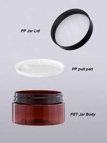300/500ml Brown Light-Proof Pump Dispenser Bottles, Refillable Travel Storage Bottles For Lotion, Cleaning Liquid; 100/140ml Wide-Mouth Plastic Cream Jars, Suitable For Body Lotion, Bath Salts, Hair Cream And Massage Cream - Brown - View 4