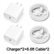 Set Pengisi Daya Cepat Apple 30W USB C + Kabel USB C ke Type C 6,6 kaki/200 cm untuk Transfer Data, Set Pengisi Daya Cepat Kompatibel dengan iPhone 17 Pro Max/17 Pro/17/16 Pro Max/16 Pro/16 Plus/16/15 Pro Max/15 Pro/15 Plus/15, Set Adaptor - Steker Tipe AS A (110-127V) - View 14