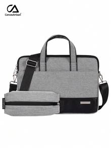 canvas artisan Fashion Polyester Laptop Sleeve With Handle Shockproof Laptop Bag Compatible With MacBook HP Matebook - View 15