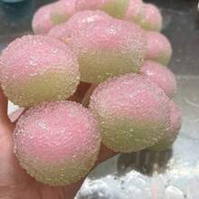 1pc Papaya Ice Jelly Yellow Gradient Ice Cream Squishy Toy, Handmade ASMR Sound-Controlled Stress Relief Ball, Ice Cream Texture Slow Rebound Fidget Toy For Office Workers - Multicolor - View 5