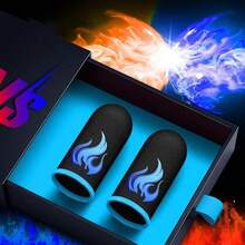 [2 Boxes Included]Super Exquisite Pattern Gaming Finger Sleeves, Ultra-Thin & Breathable, Anti-Slip & Sweat-Proof, The Best Choice For Gamers - Blue - View 5