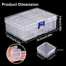 31pcs Transparent Plastic Mini Storage Organizer Boxes With Snap Lids, Clear Compartment Boxes For Nail Art Rhinestones, Jewelry, Beads, Earrings, Rings, Handmade Crafts, Tiny Parts, Small Accessories Sorting And Storage - Multicolor - View 7