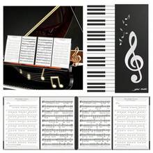 A4 Size 6-Page Continuous Music Score Folder, Colorful Performance Material Folder, Expandable Piano Sheet Music Folder, PP Waterproof Material, Suitable For Art Display, Music Score Folder, Daily Practice, Instrument Exam, Music Classroom, Music Gift - Multi-color - Tri-fold - View 2