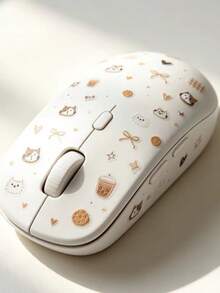 1pc Milk Tea Brown Simple Cat Sticker, Low Saturation Milk Coffee Color Cat, Coffee, Cookie, Plaid, Ribbon, Heart, Star, Waterproof Self-Adhesive No-Residue Decorative Sticker For Mouse, Speaker, Laptop Keyboard, Phone Case, Tablet, Water Cup, INS Healing Warm Brown Minimalist Office Digital Accessory Aesthetic Decoration - Cartoon Kitten - View 5