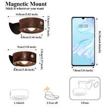 1/2pcs LED Wall-Mounted Art Light, Battery-Powered Picture Light, Smart Magnetic Wireless Wall Lamp, Home Decor Wall Spotlight, Touch Dimmable, 3 Lighting Modes, Suitable For Photo Frame, Artwork And Portrait Lighting Display - Multicolor - View 12