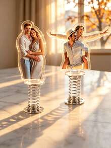 Custom Shaped Acrylic Car Spring Rocking Chair - Double-Sided Mirror Effect, Personalized Photo Rocker, Suitable For Multiple Occasions, Cute Design, Valentine's Day, Birthday, Easter, Father's Day, Mother's Day, Christmas Gift - Multicolor - View 7