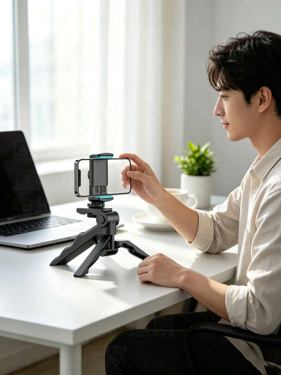 金屬手機支架,可調節通用耐用金屬手機架(適用於直播、線上課程、Vlog 等)-齋月/開齋節、復活節禮物,智慧型手機支架-手機架、手機收納架-多款式、多色 - 多色/便攜 - 查看 1