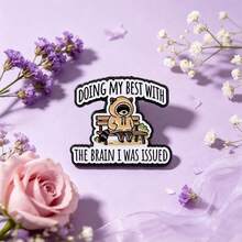 Cute Raccoon Quote Lapel Enamel Pins And Brooches Badge Pins For Backpacks Bags Backpack Cool Decoration Friend For Gifts - Multicolor - View 7