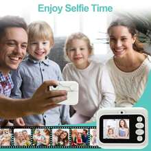 Children's Instant Print Camera Toy, Equipped With Dual 1080P HD Cameras, 1200mAh Battery, Two Printing Modes And Three Printing Densities, Perfect Gift For Kids, Suitable For Christmas And New Year - Multicolor - View 6