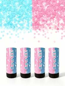Gender Reveal Confetti Cannon, Wedding, Birthday, Graduation Party, New Year Fun Party Supplies Decoration And Gifts, Room Home Decor Graduation Use (Do Not Aim Launcher Tube At People Or Objects) - Regular Model - View 1