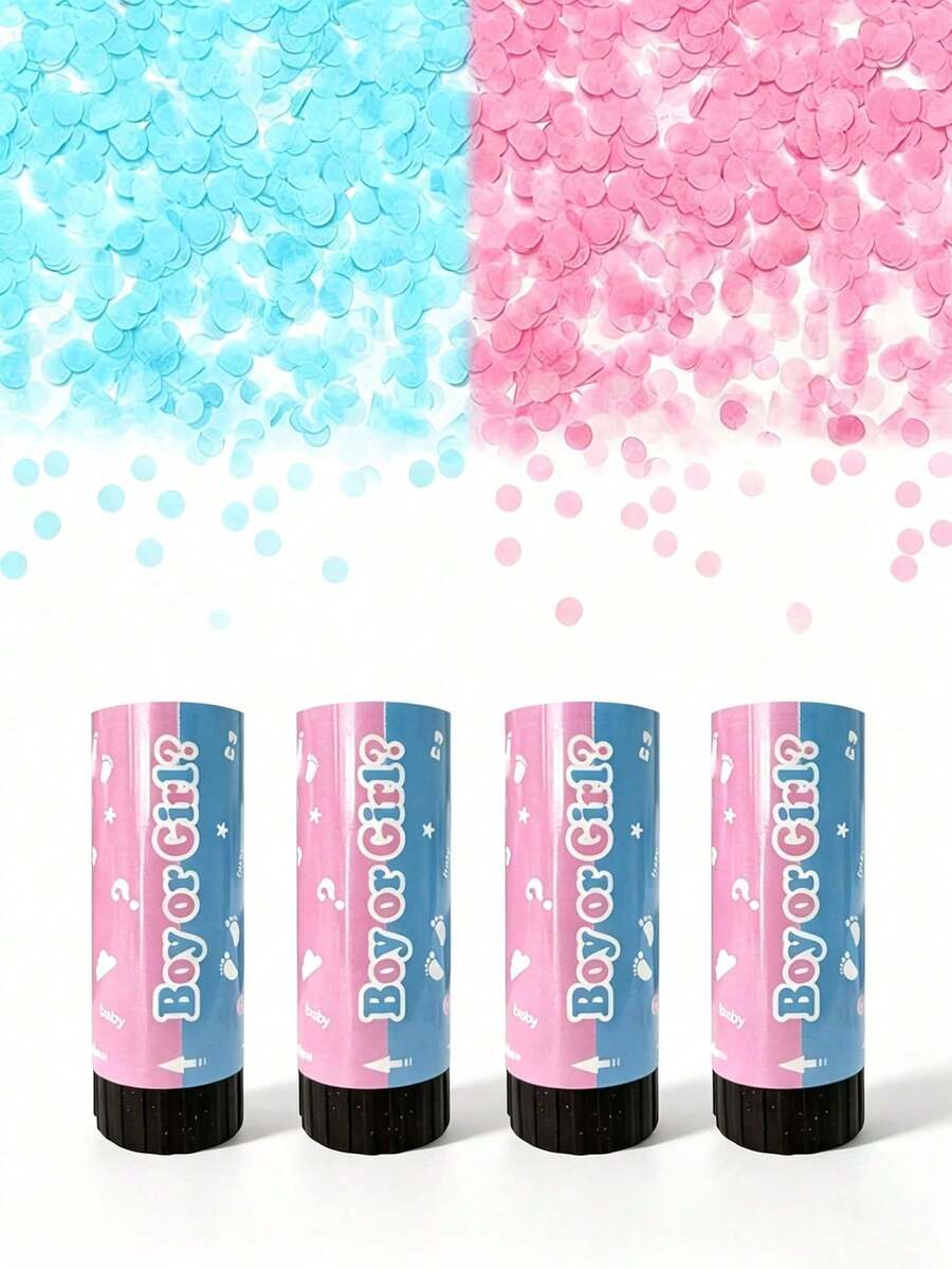 Gender Reveal Confetti Cannon, Wedding, Birthday, Graduation Party, New Year Fun Party Supplies Decoration And Gifts, Room Home Decor Graduation Use (Do Not Aim Launcher Tube At People Or Objects) - Regular Model - View 1