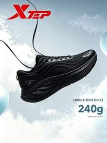 XTEP--Light Boat Running Shoes Men's Summer Mesh Breathable Sports Shoes Heavyweight Shock Absorption Lightweight Running Shoes Black - Black - View 3