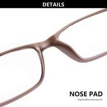 4pcs Classic Rectangular Frame Reading Glasses, Matte Frame Design, Suitable For Daily Work Reading , Family Value Pack - 2 Silver Grey + 2 Brown - View 9