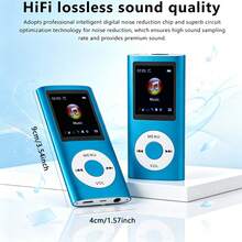 便攜式 MP3 MP4 媒體播放器，無需 TF 卡，可播放音樂、影片、照片、電子書，附耳機與數據線，150mAh 電池輕巧播放器，多色可選，適合旅行與戶外活動 - 查看 5