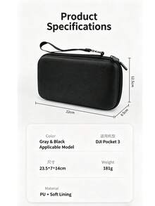 Hard Shell Storage & Carrying Case For Osmo Pocket 4 / Pocket 3 Handheld Gimbal Camera, Shockproof, Pressure-Resistant, Moisture-Proof, Waterproof, Portable Travel Bag, Fits Full Camera And Accessories, Suitable For Outdoor Shooting - View 8