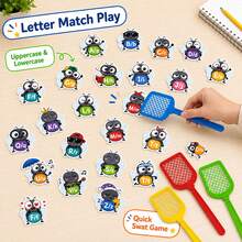 Quixorblex 26pcs Felt Alphabet Swat The Fly Matching Set, Uppercase Lowercase ABC Letter Recognition Game, Teacher Teaching Aid, Classroom Learning Stationery, Homeschool Literacy Practice, Back To Study Supply - Multicolor - View 2