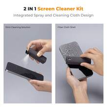 2-In-1 Refillable Screen Cleaning Spray Bottle, Multi-Color Portable Empty Cleaning Tool With Cleaning Cloth, Anti-Fingerprint Streak-Free Set, Suitable For Phone, Laptop And Car (Liquid Not Included) - one-size - View 4