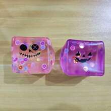 1pc Halloween Cube Squishy Stress Relief Toy, Soft Non-Sticky Fidget Toy - Multicolor - View 12